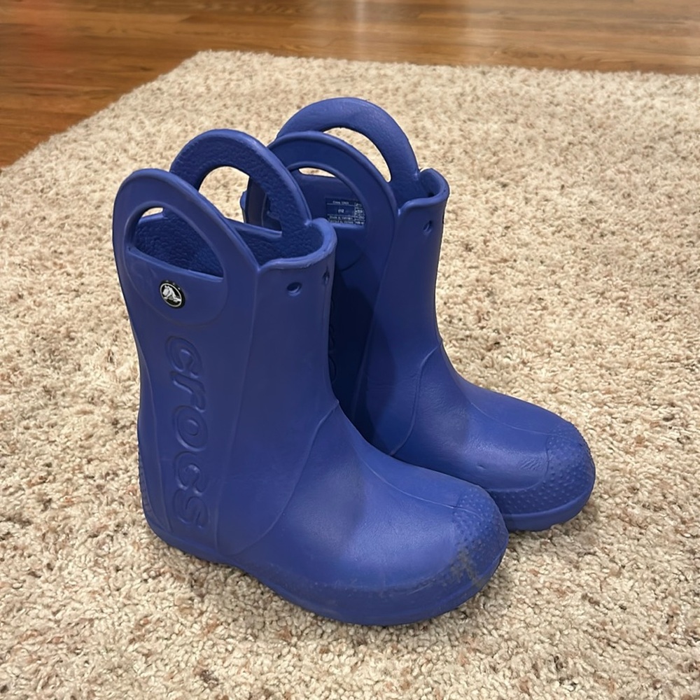 Little Kids Crocs rubber boots size 12